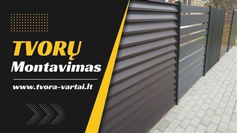 Infografika: segmentinių tvorų įvairovė ir montavimo etapų santrauka