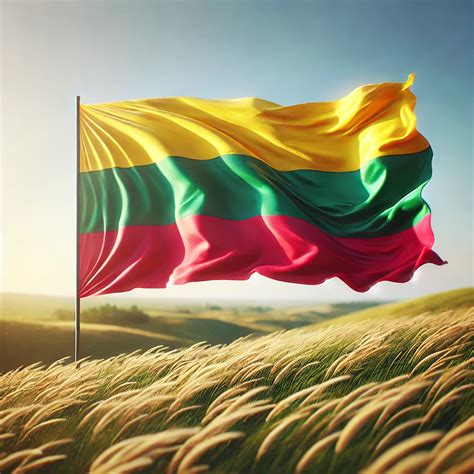 Lietuvos vėliava ir muzikos instrumentai