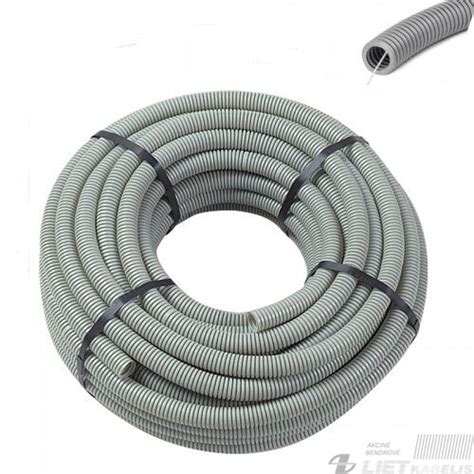 Schema, kaip gofruotas vamzdis apsaugo elektros kabelius