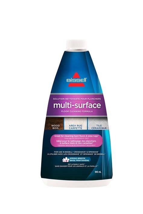 Bissell Multi-Surface Formula pakuotės vaizdas ir naudojimo schemos