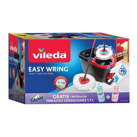 Infografika: Vileda Easy Wring veikimo principas ir naudotojo patogumai