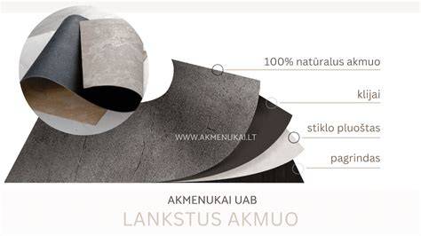 Infografika apie lankstaus akmens konstrukciją (pagrindas, danga, klijavimas)
