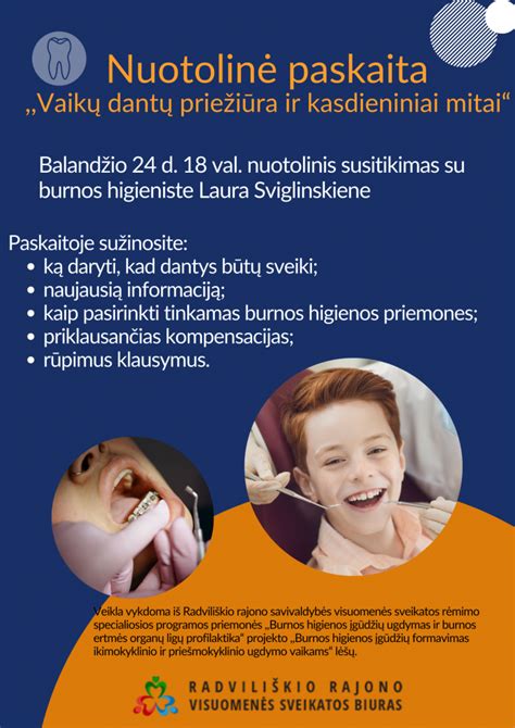Burnos higienos proceso vizualizacija: dantų valymo žingsniai