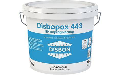 Infografika: Disbopox 443 EP-Imprägnierung naudojimo schema