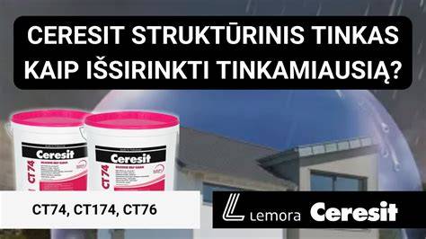 Infografika: Ceresit tinkų tipų palyginimas (ekonomiškas CT60 vs CT74 silikoninis vs CT174 Premium)