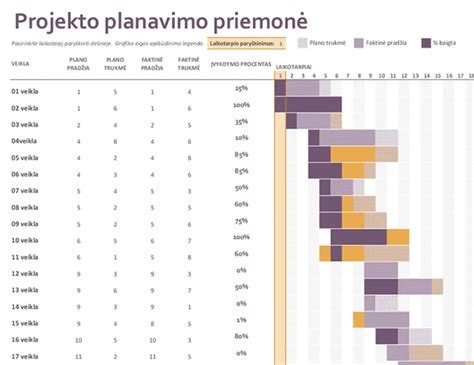 Naujo projekto planavimo diagrama
