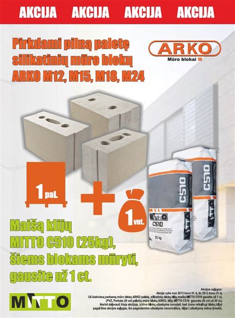 Arko blokelių gamybos procesas