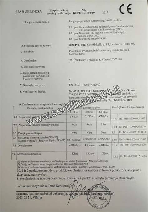 Langų atitikties deklaracijos primena nuoseklų duomenų srautą: gamintojas → gaminio duomenys → standartai → bandymai → sertifikatai → deklaracija