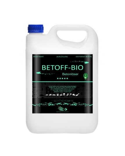 Betono valymo skysčiai BETOFF ir BETOFF-BIO schema