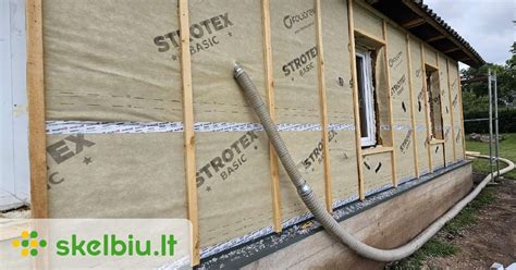 Sienų apšiltinimas ekovata per oro tarpą