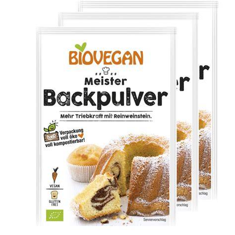 Biovegan kepimo milteliai be aliuminio - pakavimo pavyzdys
