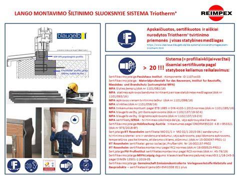 MTF System: moduliai langų montavimui šiltinimo sluoksnyje