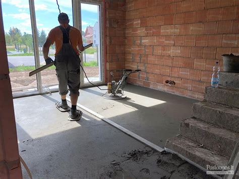 Grindų paruošimo darbų schema