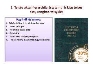 Infografika: Konstitucijos viršenybė ir teisės aktų hierarchija