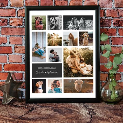 Įvairių tipų židinių nuotraukų koliažas