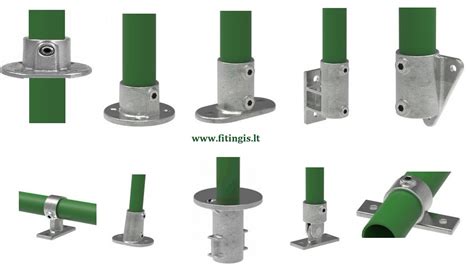 Įvairūs fitingiai ir vamzdžių tvirtinimo elementai