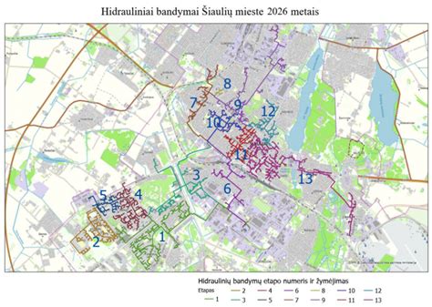 Infografika: planuojami asfaltavimo ir rekonstrukcijos darbai Šiaulių mieste 2018 m.