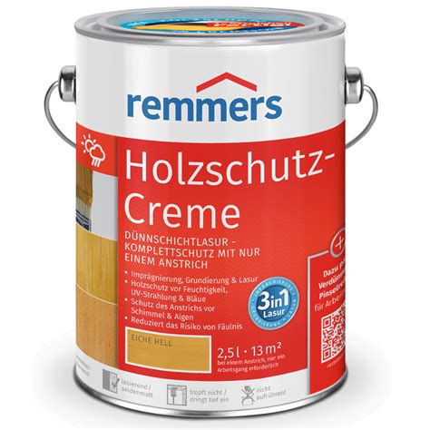 HOLZSCHUTZ CREME - dekoratyvinis apsauginis kremas lauko medienai. Apsaugo nuo mėlynijimo, tinka fasadų apkalimams, stogo išsikišimams, langinėms, balkonų turėklams ir kt.