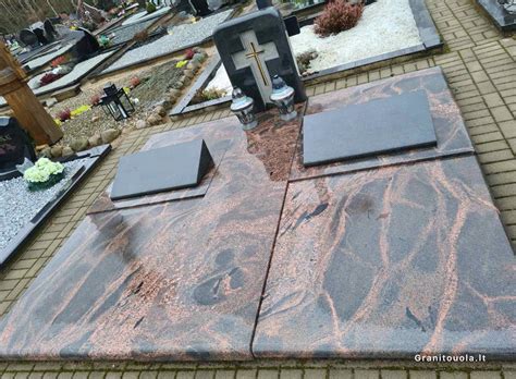 Granitinių plokščių kapams pavyzdžiai ir sprendimai - įvairesnės spalvos, storis ir išpjovos