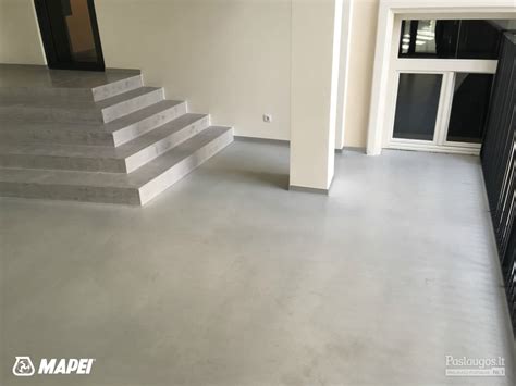 Poliruoto betono grindys lauke