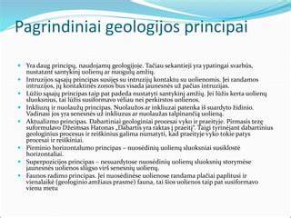 Dolomito grunto geologija, uolienų sluoksniai