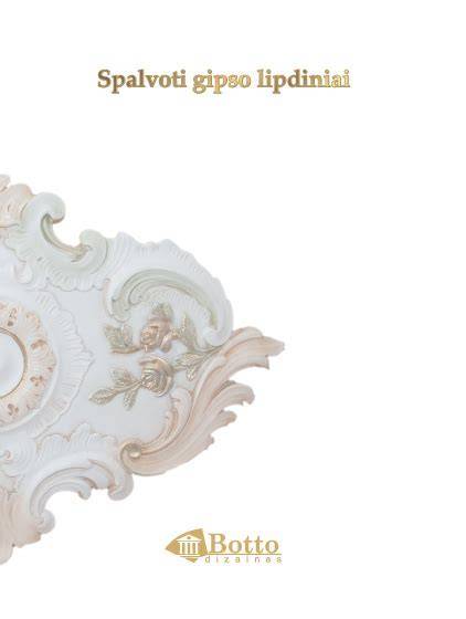 Gipso lipdinių pavyzdinė ekspozicija interjere