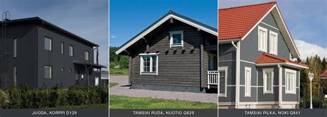 Namas su raudonu stogu ir smėlio spalvos fasadu