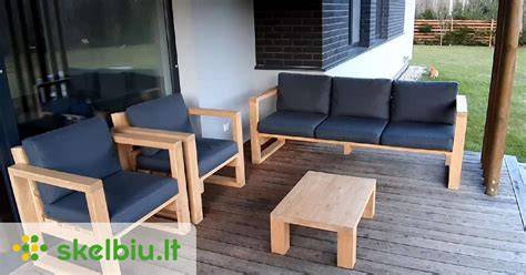 Įgudę lauko baldai ir terasos lentos minimalizmui