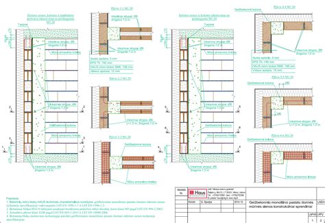 Keramzitbetonio blokelių sienos pjūvis su porų struktūra