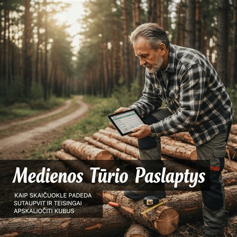 Infografika: medienos tūrio apskaičiavimo pagrindai