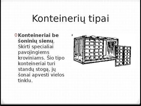 Infografika: konteinerių tipai ir jų naudojimo scenarijai