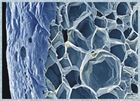 Polistireno granulių struktūra