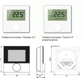 Schemos pavyzdys: laidiniai vs belaidžiai termostatai