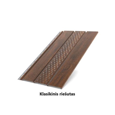 Perforuotos PVC dailylentės stogo pakalimui