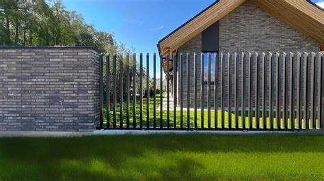 Akmeninės tvoros detalės: gabionų struktūra, natūralus akmuo ir želdiniai