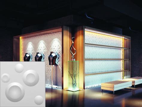 3D plokščių galerija - skirtingų faktūrų ir apšvietimo poveikis