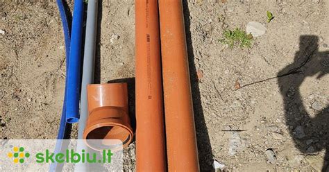 Scheminis vidaus ir lauko kanalizacijos vamzdžių išdėstymas.