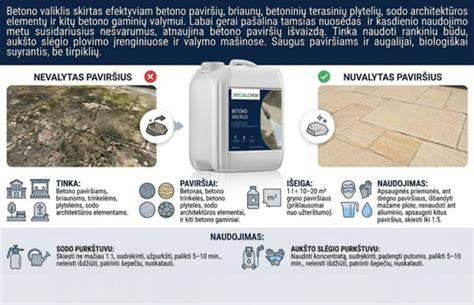 Nanotekas.lt Betono valiklis - Užvalyti paviršiai ruošiant impregnavimui