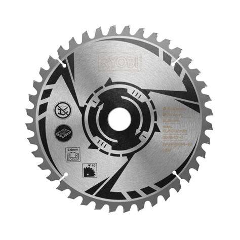 Disko vizualizacija: Ryobi SB254T48A1 254 mm pjovimo diskas - techniniai įvygiai