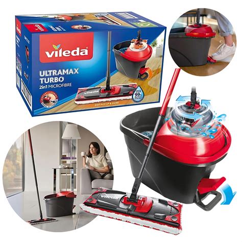 Infografika apie Vileda Easy Wring Ultramat išdėstymas ir išgręžimo mechanizmas