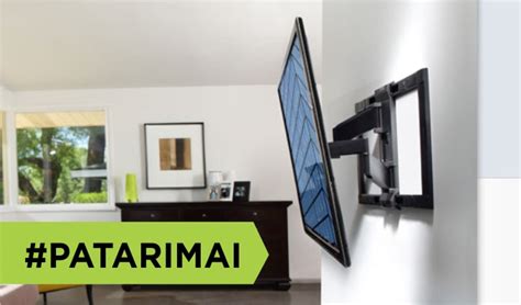 įvairūs televizorių laikiklių tipai