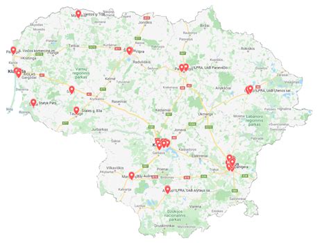 Žemėlapis: kur įsigyti cheminius inkarus Lietuvoje