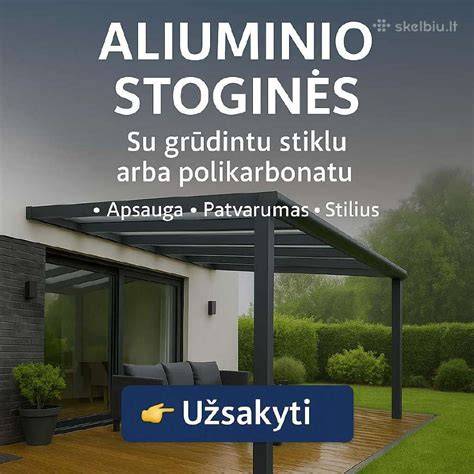 Infografika: Aliuminio stoginės konfigūratorius - medžiagos, komplektacijos ir kainos