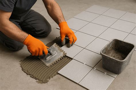 Plytelių klijavimas mentele