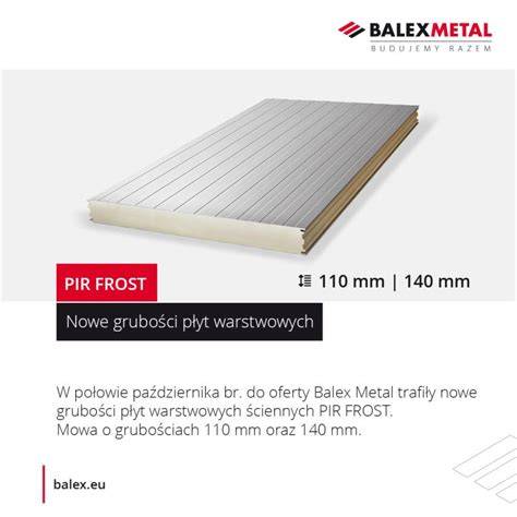 Balex Metal PIR FROST plokščių nuotrauka su 110-200 mm storiu