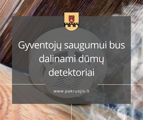 statinių priežiūra ir dūmų detektoriai - pavyzdys