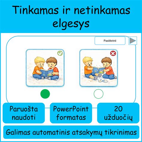 Vizualinis palyginimas: tinkamas ir netinkamas tvirtinimas