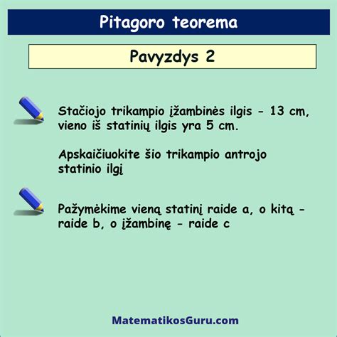 Pitagoro teoremos iliustracija