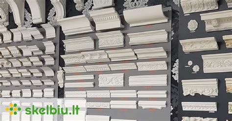 Įvairūs gipso liejiniai: vazos, skulptūrėlės, dekoratyviniai elementai