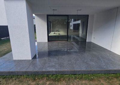 5) Lauko zona: terasos plytelių išdėstymo pavyzdys